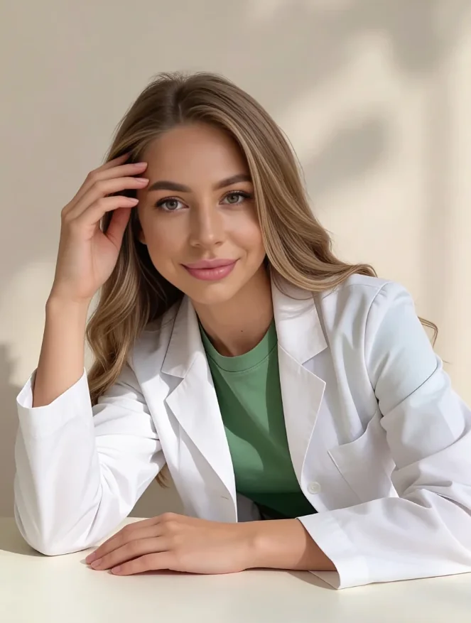 Марина Ульріх у медичному халаті